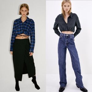 2 Crop Plaid shirts Bundle